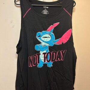 Disney Stitch Black Tank Top with Stitch Graphic